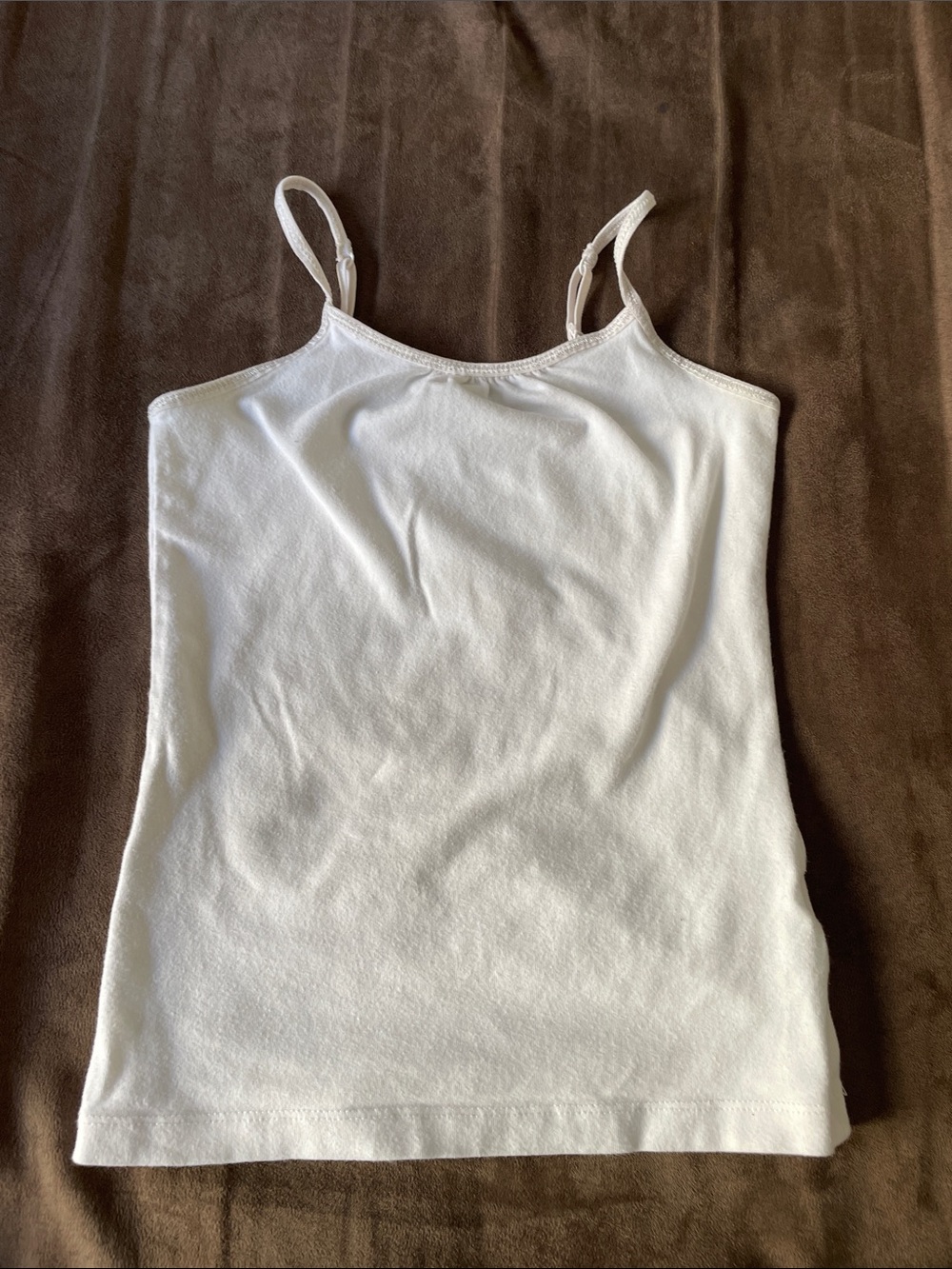 Cherokee White Girls' Adjustable Strap Camisole
